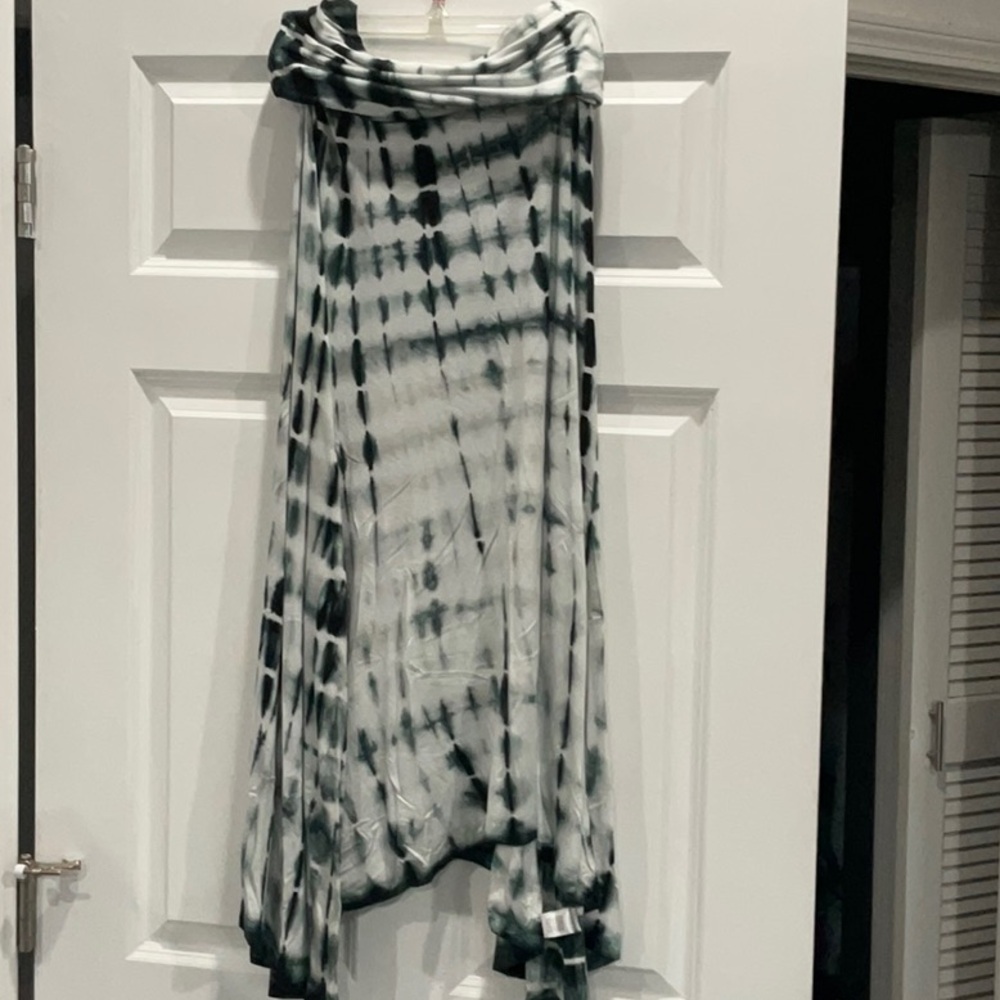 Black and White Tie-Dye Women's Skirt/Dress
